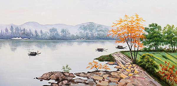 Landscape Oil Painting,110cm x 200cm(43〃 x 78〃),lzx6174003-z