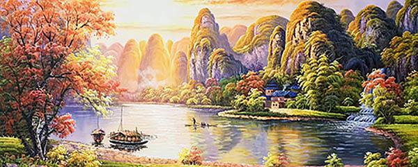 Landscape Oil Painting,120cm x 240cm(47〃 x 94〃),lzx6174004-z