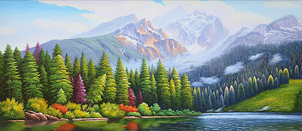 Landscape Oil Painting,70cm x 80cm(27〃 x 31〃),wjh6175005-z