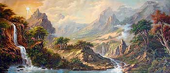 Landscape Oil Painting,85cm x 180cm,wjh6175008-x