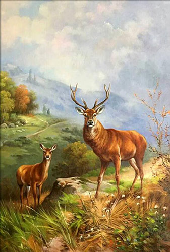 Animal Oil Painting,50cm x 70cm(19〃 x 27〃),wyh6485004-z