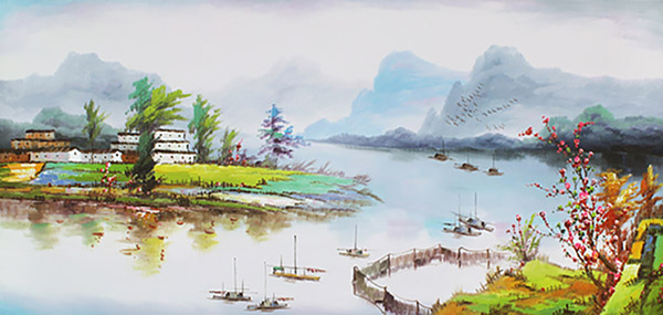 Landscape Oil Painting,60cm x 120cm(24〃 x 48〃),xb6170001-z