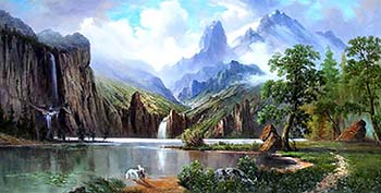 Landscape Oil Painting,96cm x 90cm,6166004-x