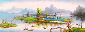 Landscape Oil Painting,80cm x 160cm,xb6170010-x