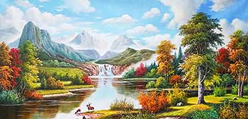 Landscape Oil Painting,80cm x 110cm,xb6170011-x