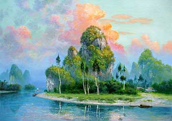 Landscape Oil Painting,35cm x 45cm,ymh6177010-x