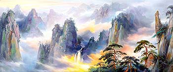 Landscape Oil Painting,90cm x 180cm,zmh6173001-x