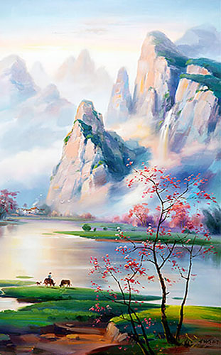 Landscape Oil Painting,60cm x 80cm(23〃 x 31〃),zmh6173002-z