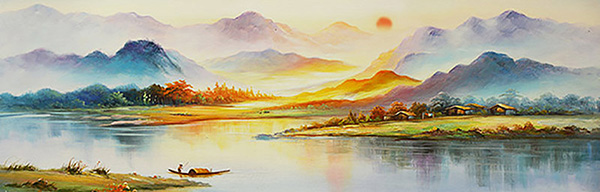 Landscape Oil Painting,60cm x 120cm(24〃 x 48〃),zmh6173004-z