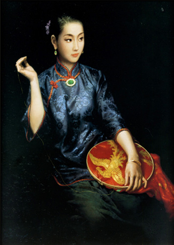 Portrait Oil Painting,40cm x 60cm(16〃 x 23〃),zmh6373006-z