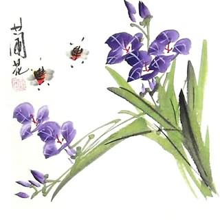 Chinese Orchid Painting,33cm x 33cm,2345033-x