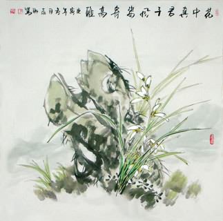 Chinese Orchid Painting,69cm x 69cm,2360034-x