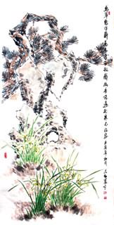 Chinese Orchid Painting,66cm x 136cm,2360036-x