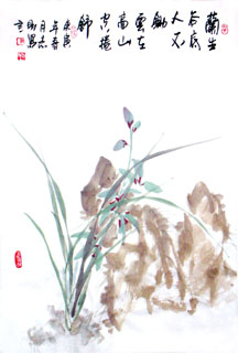 Chinese Orchid Painting,69cm x 46cm,2360038-x