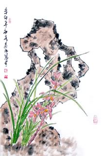 Chinese Orchid Painting,69cm x 46cm,2360041-x