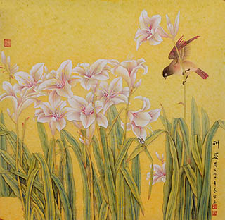 Chinese Orchid Painting,66cm x 66cm,2384005-x