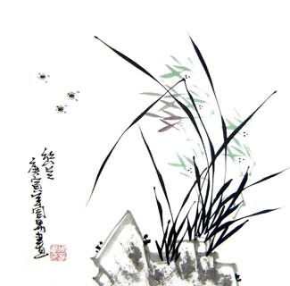 Chinese Orchid Painting,33cm x 33cm,2396012-x