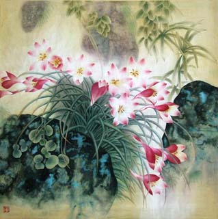Chinese Orchid Painting,69cm x 69cm,2735056-x