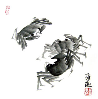 Chinese Other Fishes Painting,33cm x 33cm,2367029-x