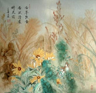 Chinese Other Flowers Painting,66cm x 66cm,2319048-x