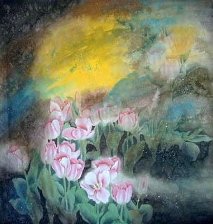 Chinese Other Flowers Painting,66cm x 66cm,2319079-x