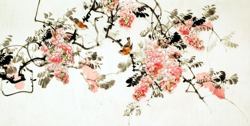 chinese paintings of flowers
