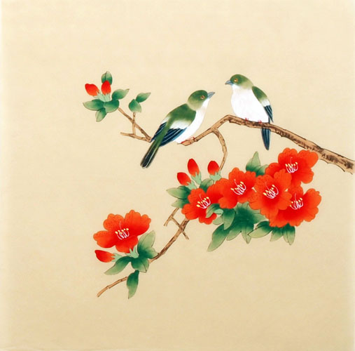 Chinese Other Flowers Painting Bird 2340025, 40cm x 40cm(16〃 x 16〃)