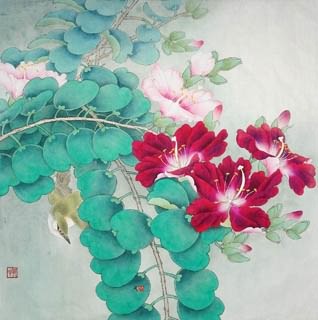 Chinese Other Flowers Painting,45cm x 45cm,2342005-x