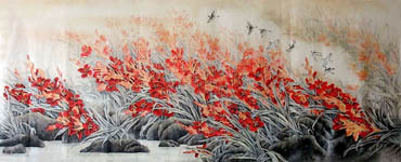 Chinese Other Flowers Painting,70cm x 180cm,2352027-x