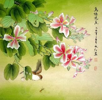 Chinese Other Flowers Painting,66cm x 66cm,2602004-x