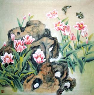 Chinese Other Flowers Painting,62cm x 62cm,2735060-x