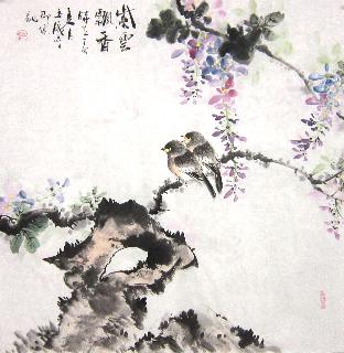 Chinese Other Flowers Painting,66cm x 66cm,dyc21099023-x