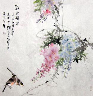 Chinese Other Flowers Painting,66cm x 66cm,dyc21099025-x
