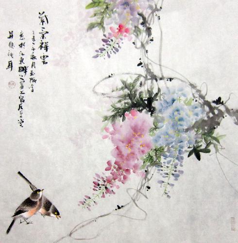 Chinese Other Flowers Painting dyc21099025, 66cm x 66cm(26〃 x 26〃)