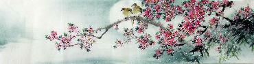 Chinese Other Flowers Painting,35cm x 136cm,jsc21077010-x
