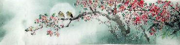 Chinese Other Flowers Painting,35cm x 136cm,jsc21077012-x