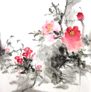 Chinese Other Flowers Painting,68cm x 68cm,yh21101001-x