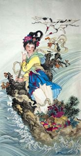 Chinese Other Mythological Characters Painting,66cm x 136cm,3776016-x