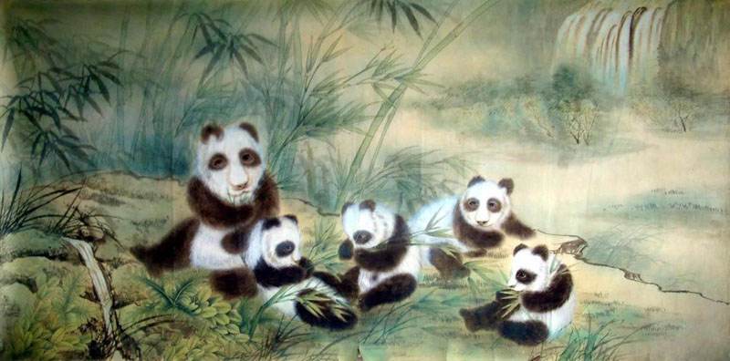 Chinese Panda Painting 4731008, 66cm x 130cm(26〃 x 51〃)