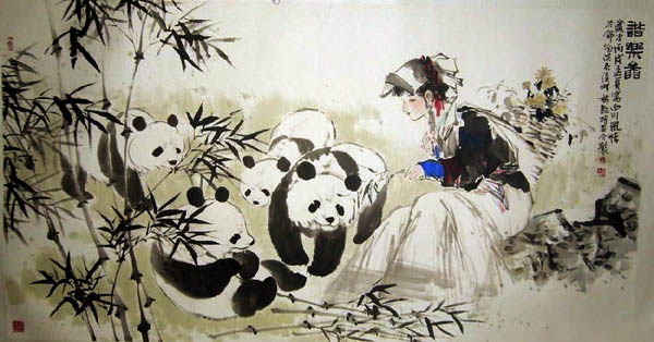 Panda,50cm x 100cm(19〃 x 39〃),4731064-z