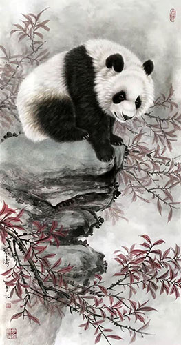 Panda,50cm x 100cm(19〃 x 39〃),zyt41227018-z