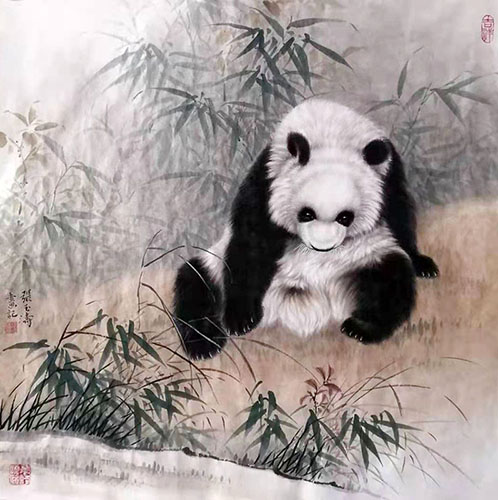 Panda,50cm x 100cm(19〃 x 39〃),zyt41227019-z
