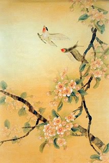Chinese Peach Blossom Painting,69cm x 46cm,2319035-x