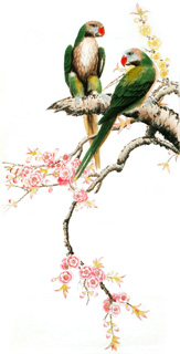 Chinese Peach Blossom Painting,66cm x 130cm,2340055-x