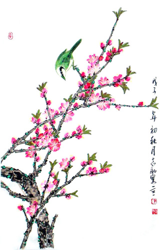 Peach Blossom,69cm x 46cm(27〃 x 18〃),2360043-z