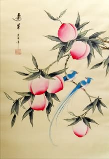 Chinese Peach Painting,40cm x 60cm,2336127-x