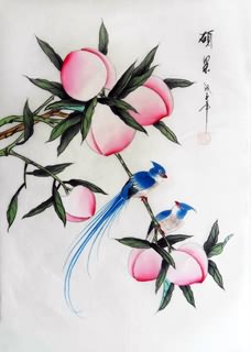 Chinese Peach Painting,30cm x 40cm,2336131-x