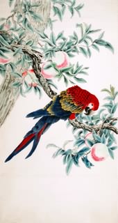 Chinese Peach Painting,92cm x 174cm,2340100-x