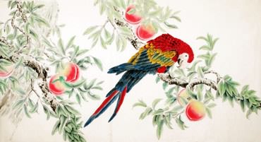 Chinese Peach Painting,92cm x 174cm,2340106-x