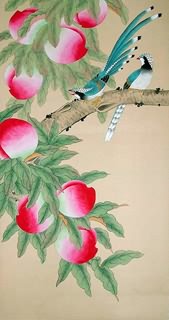 Chinese Peach Painting,55cm x 95cm,2391013-x